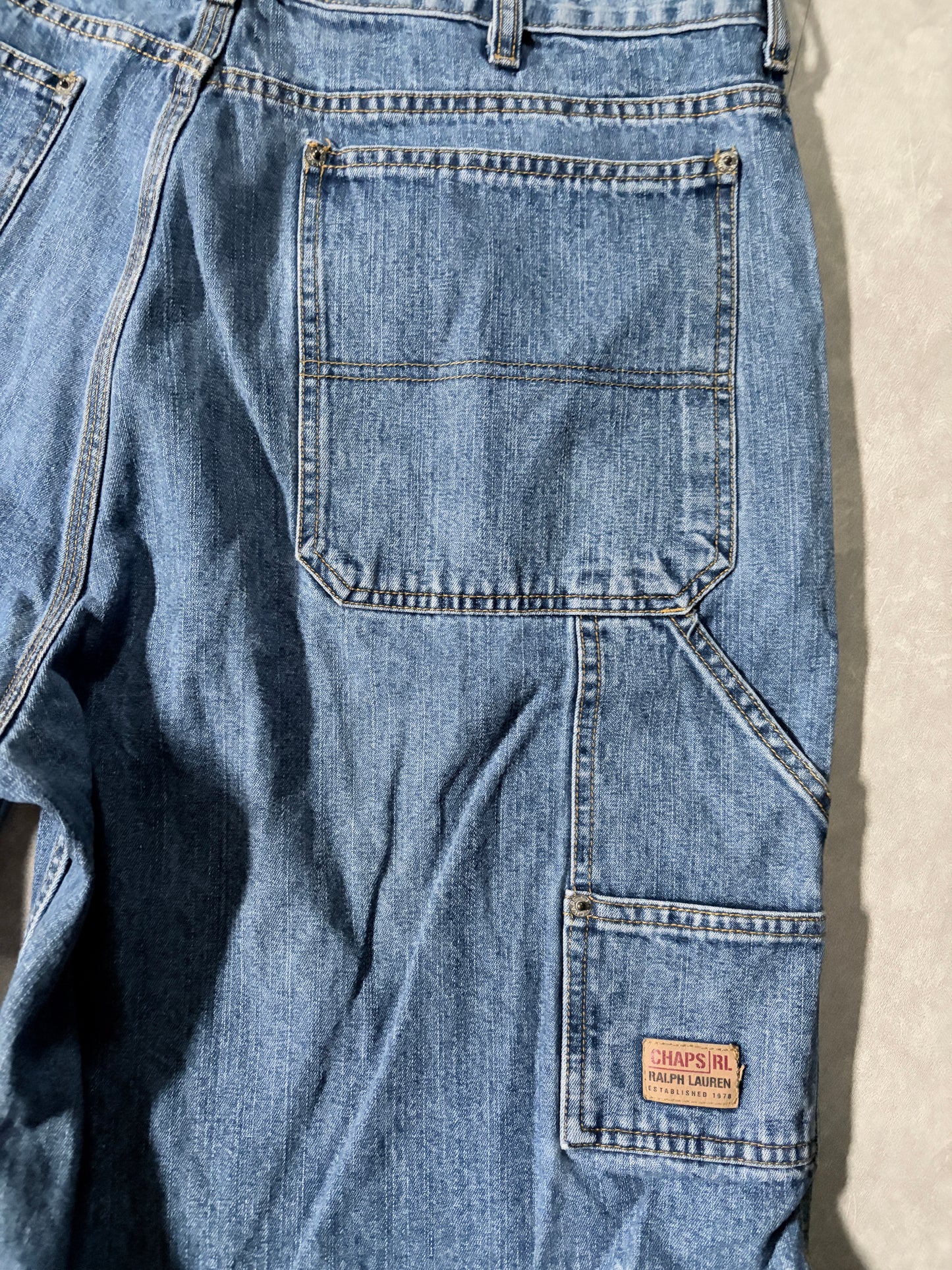 2000s Vintage Chaps Ralph Lauren Carpenter Jorts -36W
