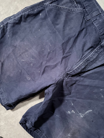 2000s Vintage Carhartt Distressed Navy Carpenter Shorts -36W