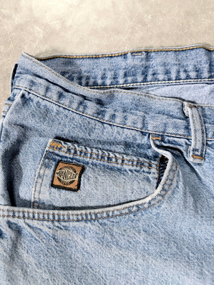 90s Vintage Wrangler Hero Light Wash Jorts -34W