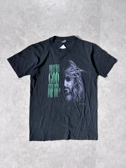 90s Vintage Living Epistles Jesus Black T-Shirt -M