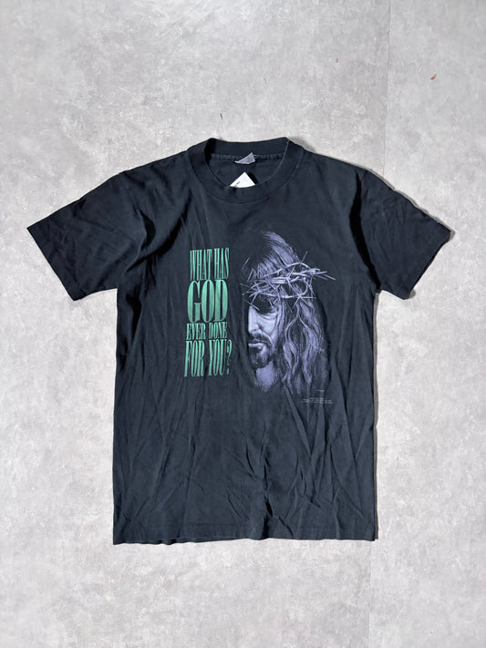 90s Vintage Living Epistles Jesus Black T-Shirt -M