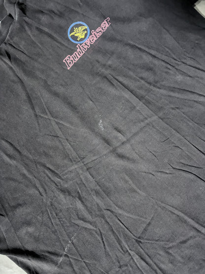 90s Vintage Budweiser Frogs Black T-Shirt -XL