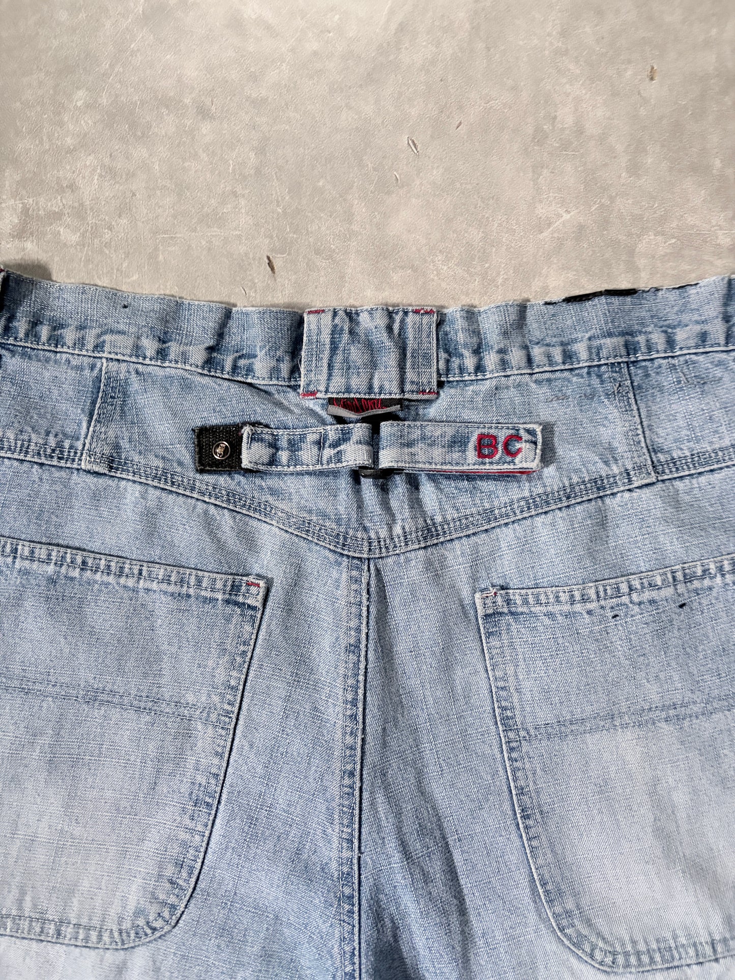 2000s Vintage Brick City Baggy Light Wash Jorts -36W