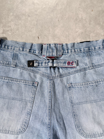 2000s Vintage Brick City Baggy Light Wash Jorts -36W