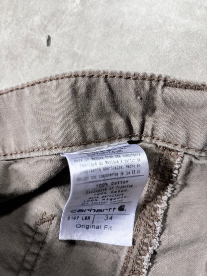 2000s Vintage Carhartt Brown Carpenter Shorts -34W