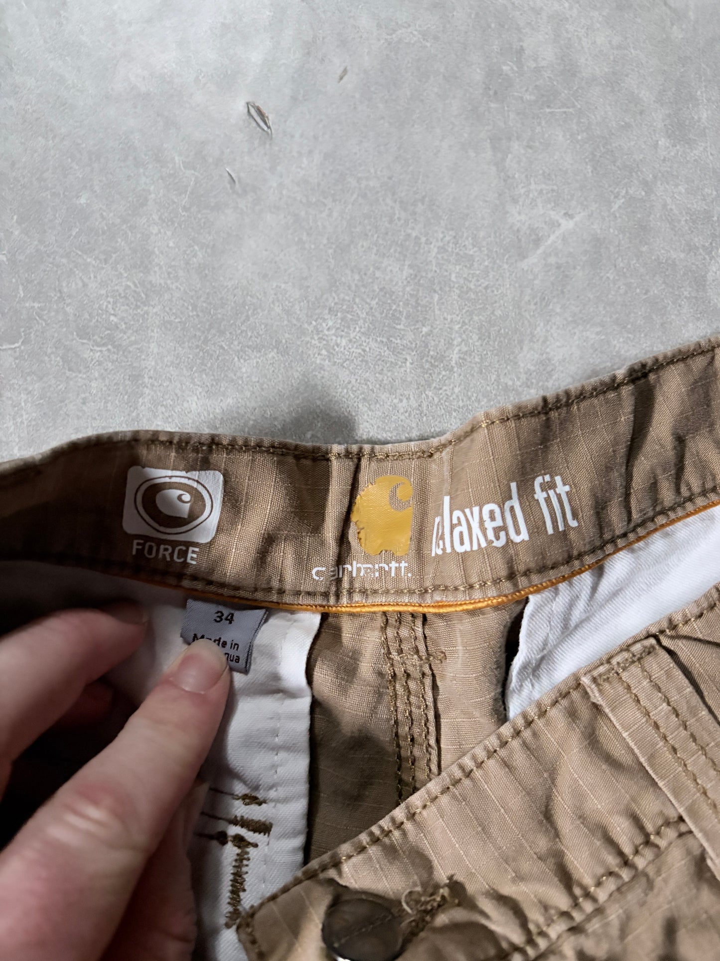 Carhartt Beige Cargo Shorts -34W