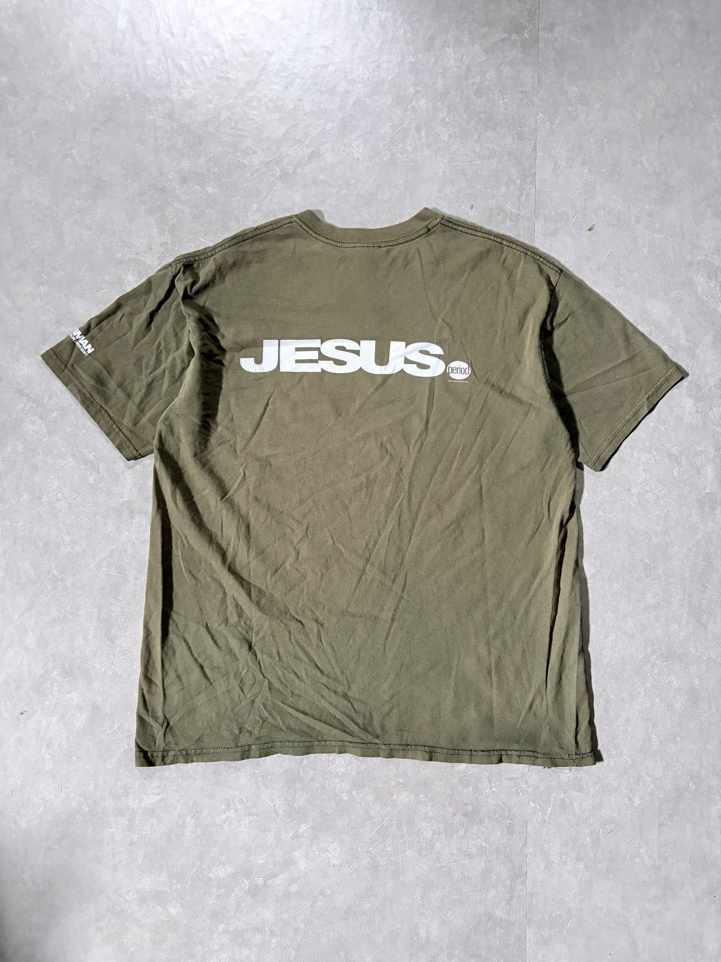 2000s Vintage Jesus Green T-Shirt -XL