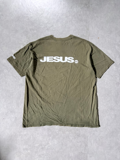 2000s Vintage Jesus Green T-Shirt -XL