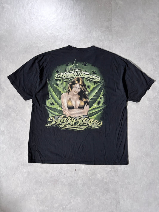 2000s Vintage Mary Jane Weed Black T-Shirt -XXL