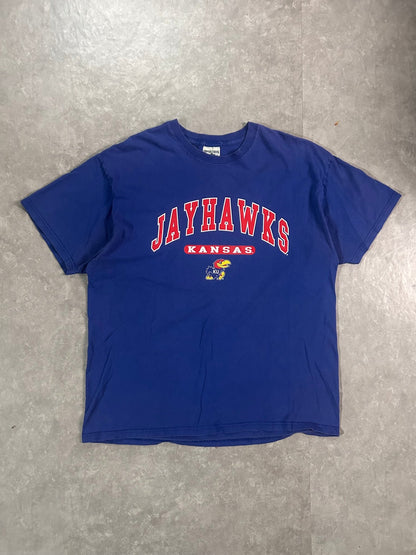 90’s Vintage Kansas Jayhawks Blue T-Shirt - XL - XL | Martin City Vintage