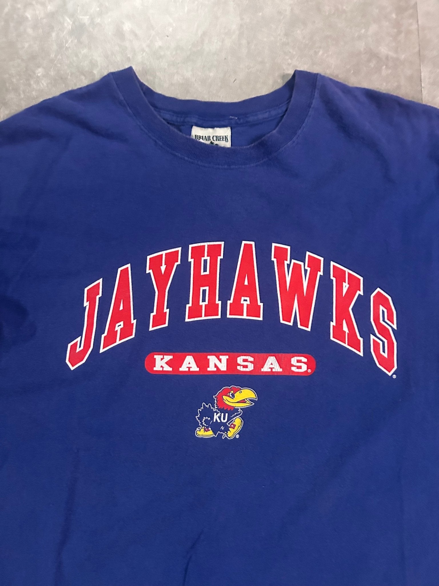 90’s Vintage Kansas Jayhawks Blue T-Shirt - XL - XL | Martin City Vintage