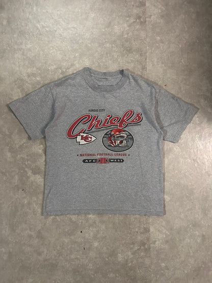 2000’s Vintage Kansas City Chiefs Script Logo Grey T-Shirt - M - M | Martin City Vintage