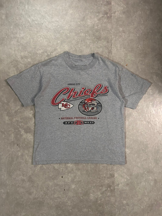 2000’s Vintage Kansas City Chiefs Script Logo Grey T-Shirt - M - M | Martin City Vintage