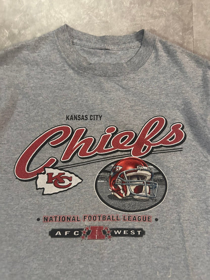 2000’s Vintage Kansas City Chiefs Script Logo Grey T-Shirt - M - M | Martin City Vintage