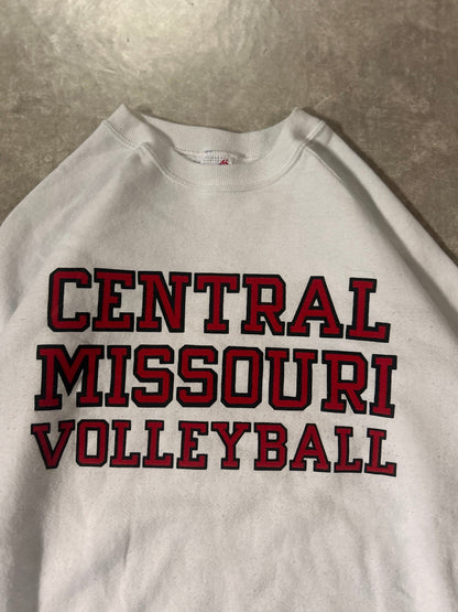 90's Vintage Central Missouri Mules Volleyball White Sweatshirt - XL - XL | Martin City Vintage