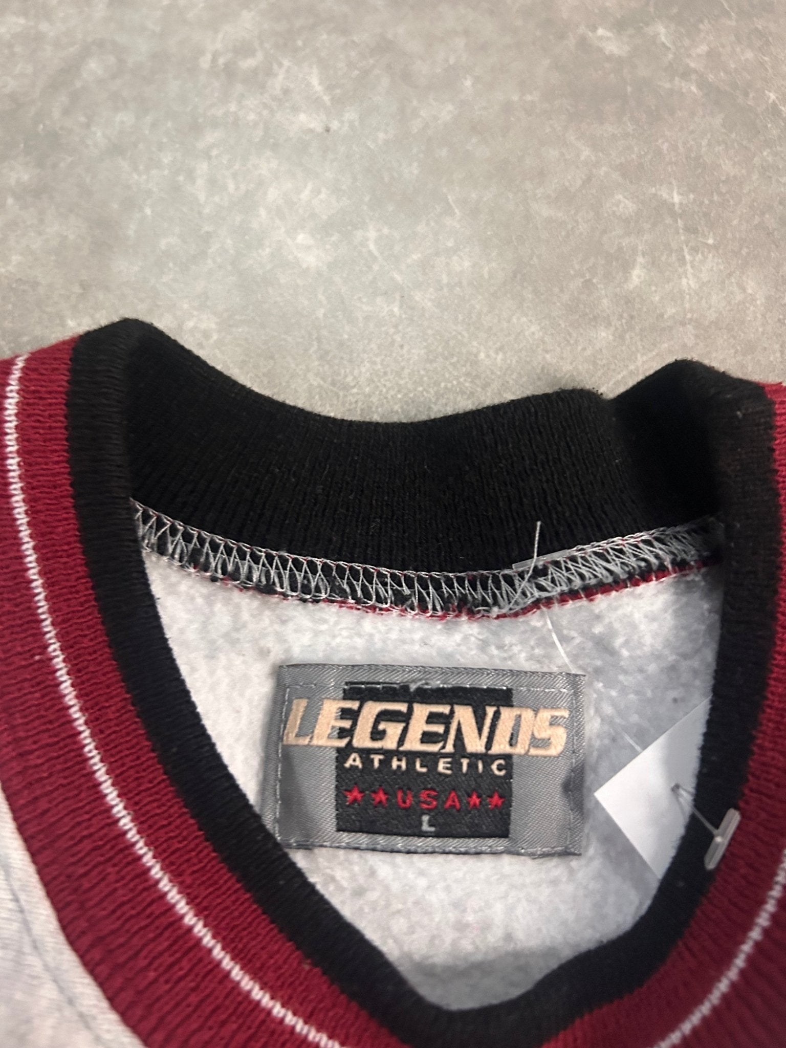 90's Vintage Arizona Cardinals Embroidered Legends Heather Grey Crewneck - L - L | Martin City Vintage