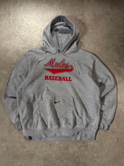 2000's Vintage Central Missouri Mules Nike Grey Hoodie - XL - XL | Martin City Vintage