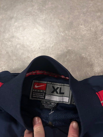2000’s Vintage Kansas Jayhawks Nike Embroidered Navy Track Jacket - XL - XL | Martin City Vintage