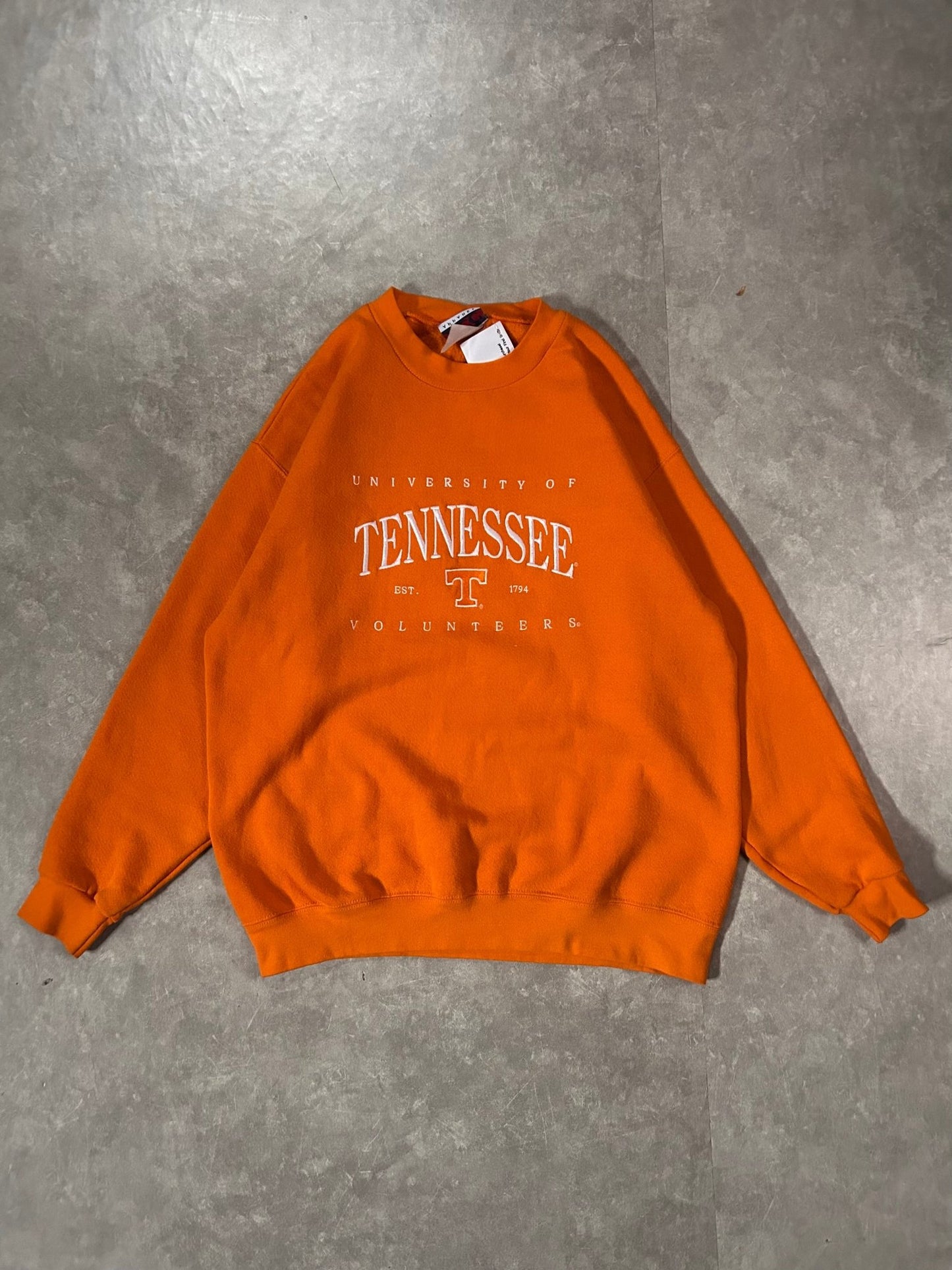 90's Vintage Tennessee Volunteers Embroidered Orange Crewneck - XL - XXL | Martin City Vintage
