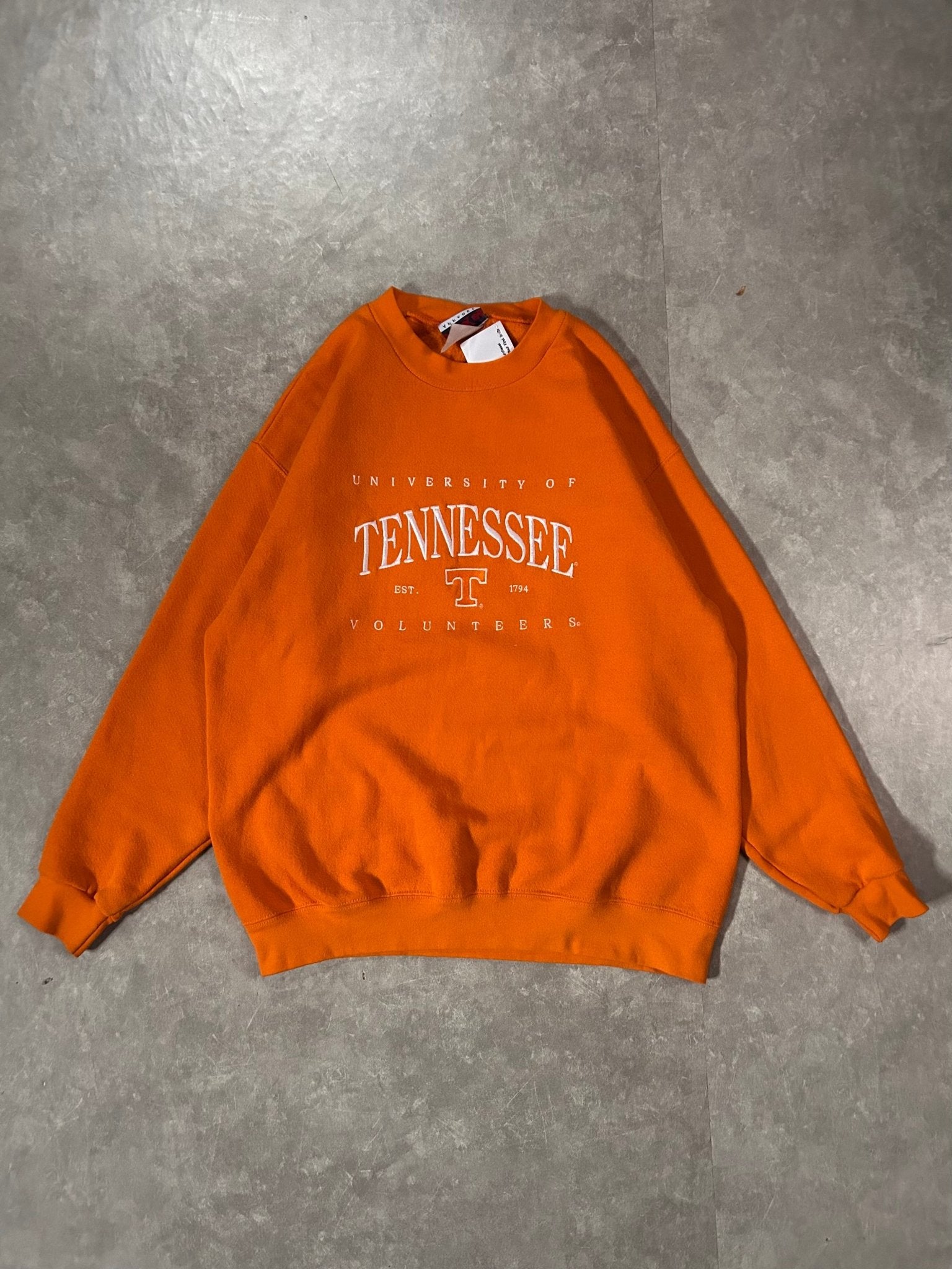 90's Vintage Tennessee Volunteers Embroidered Orange Crewneck - XL - XXL | Martin City Vintage