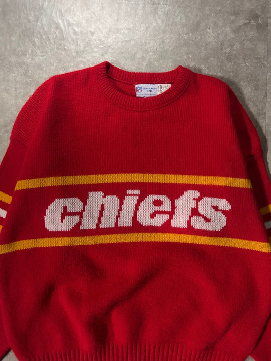 90’s Vintage Kansas City Chiefs Cliff Engle Red Sweater - XL - XL | Martin City Vintage
