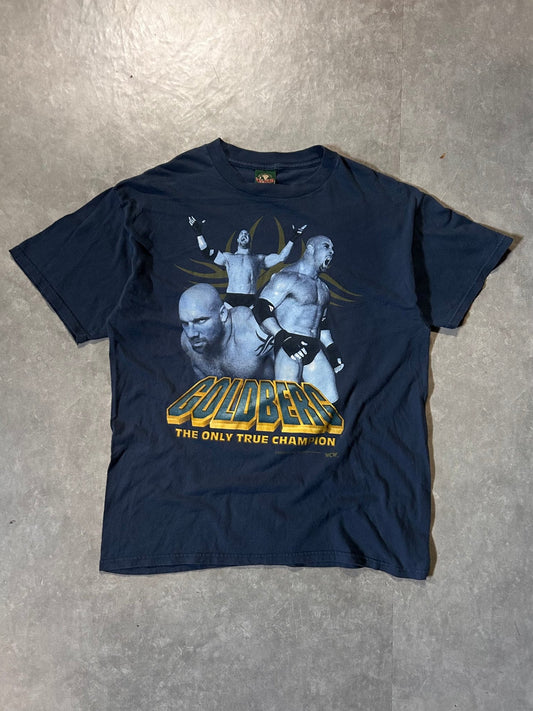2000's Vintage Goldberg WCW Big Print Navy T-Shirt -XL - XL | Martin City Vintage