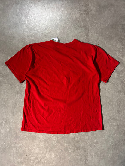 2000s Vintage Kansas City Chiefs Go To Work Red T Shirt Back View