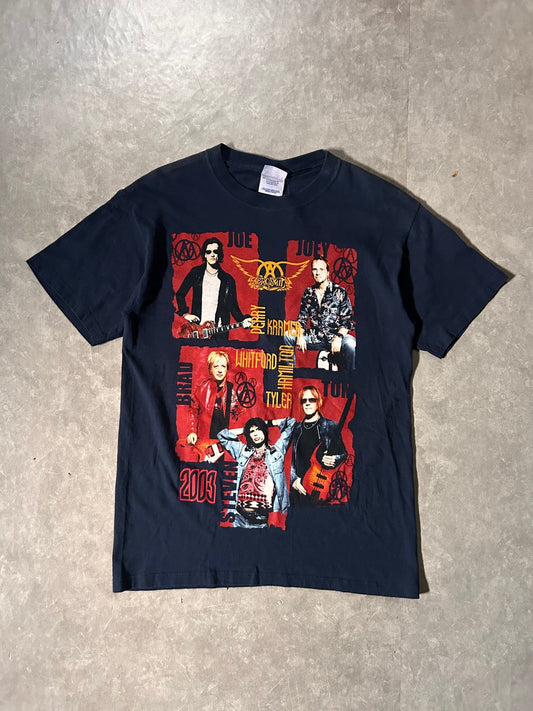 2003 Vintage Aerosmith Big Print Navy T-Shirt -M - M | Martin City Vintage
