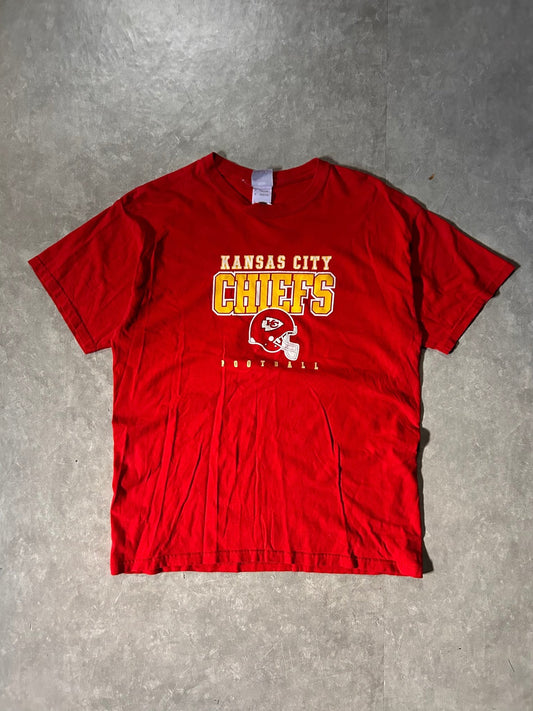 2000's Vintage Kansas City Chiefs Helmet NFL Red T-Shirt -L - L | Martin City Vintage