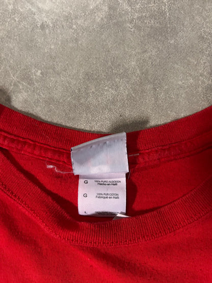 2000s Vintage Kansas City Chiefs Red NFL T Shirt Tag Close Up