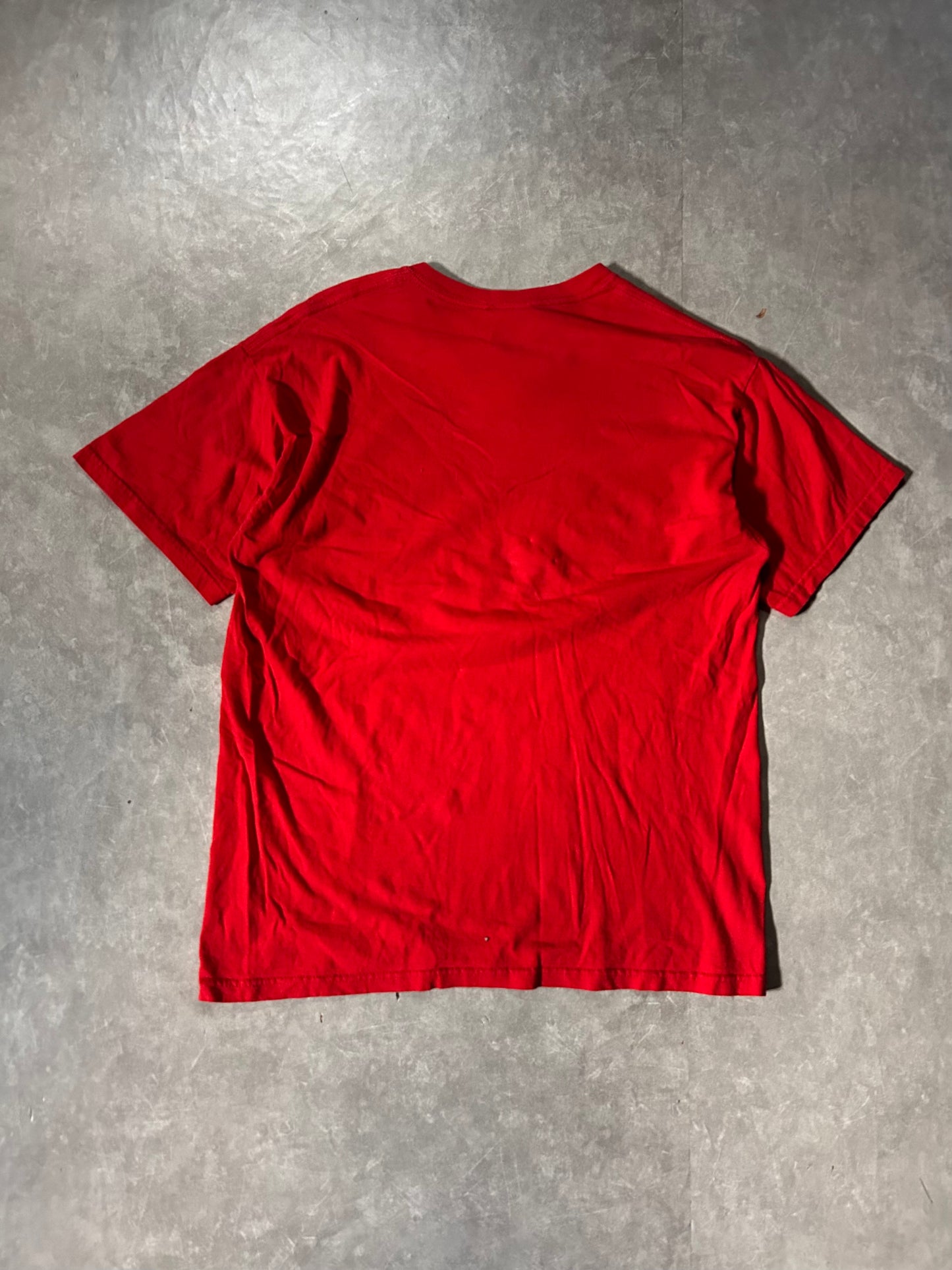 2000s Vintage Kansas City Chiefs Helmet NFL Red T Shirt Full Back View
