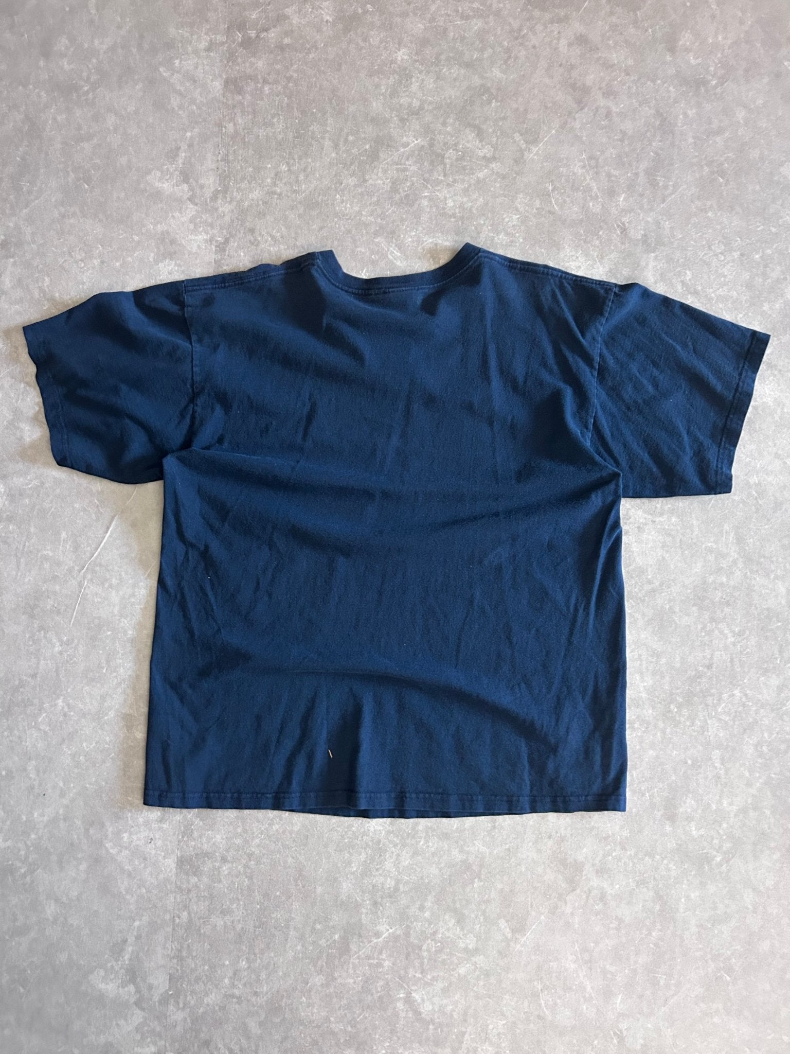 2000s Vintage Nike Silver Swoosh Navy T Shirt Size XL - | Martin City Vintage