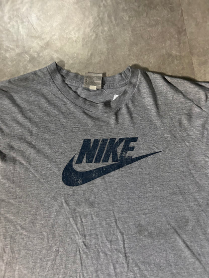 2000's Vintage Nike Navy Swoosh Print Graphic Close Up