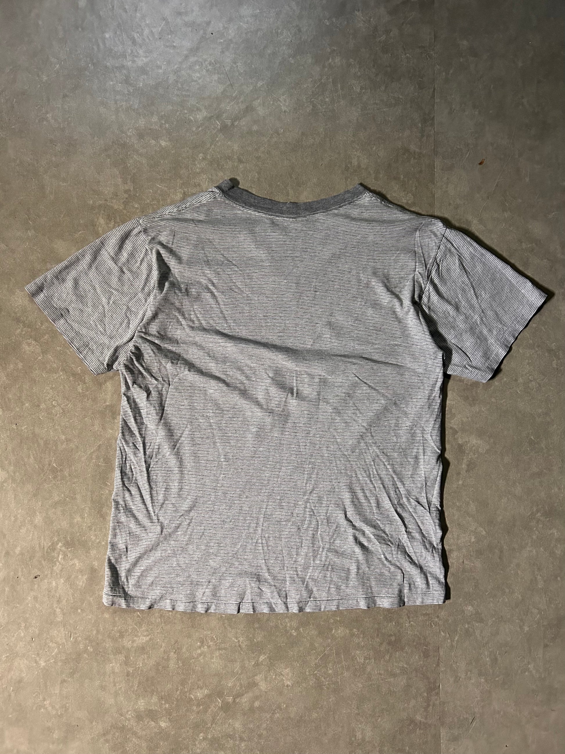 90's Vintage Washington D.C. Polo Club Big Print Grey T-Shirt Full Back View