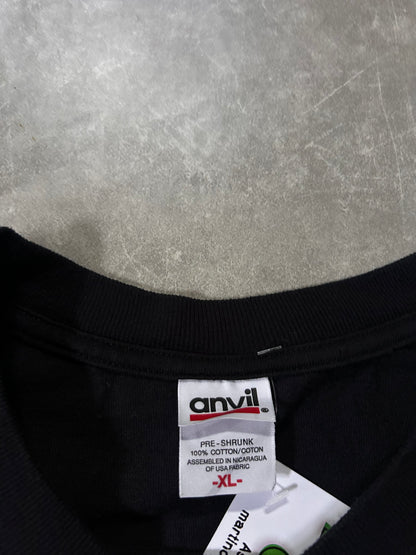 2000's Vintage Rolling Stones Black T-Shirt Tag Close Up Detail