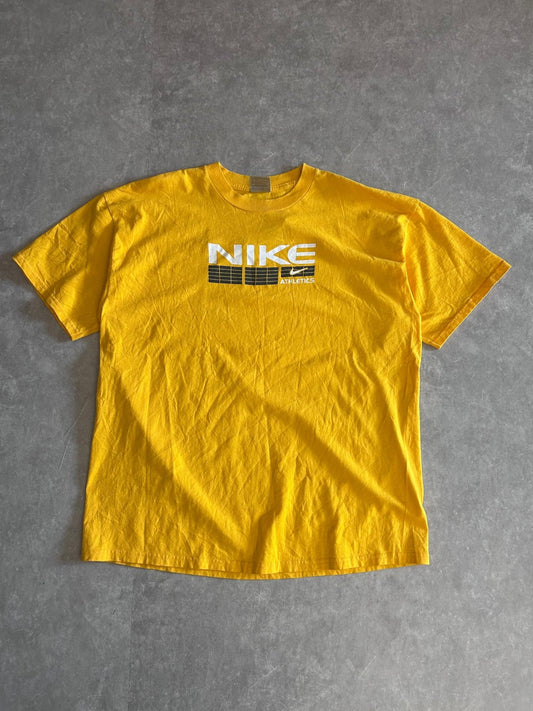 2000s Vintage Nike Athletics Yellow T Shirt Size XXL - | Martin City Vintage