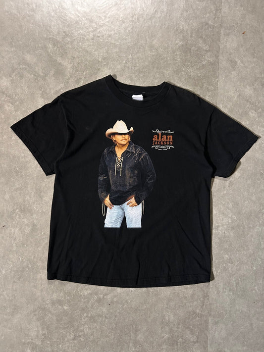 2004 Vintage Alan Jackson Black Country T-Shirt -L - L | Martin City Vintage