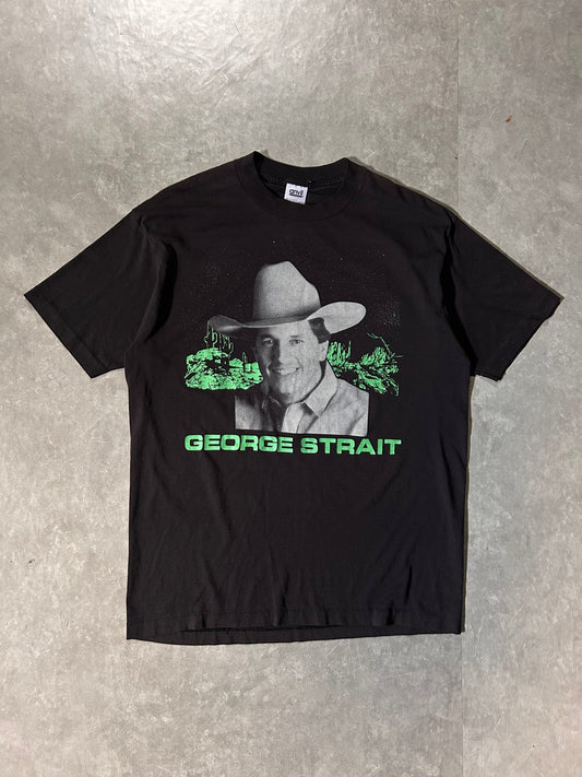 90's Vintage George Strait Entertainer Of The Year Black T-Shirt -XL - XL | Martin City Vintage