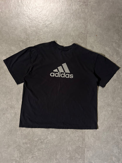 2000's Vintage Adidas Black T-Shirt Full Front View
