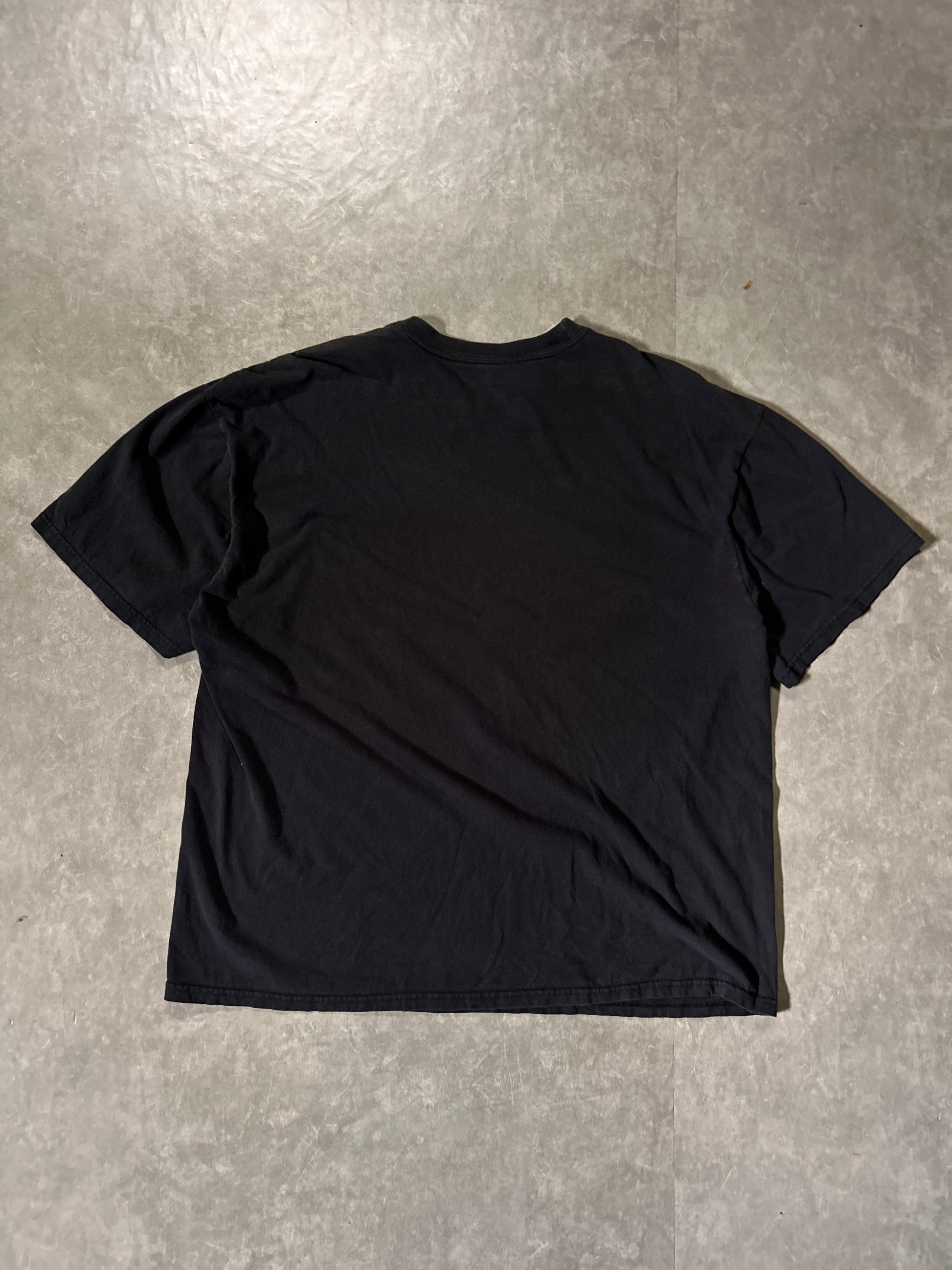 2000's Vintage Adidas Black T-Shirt Full Back View