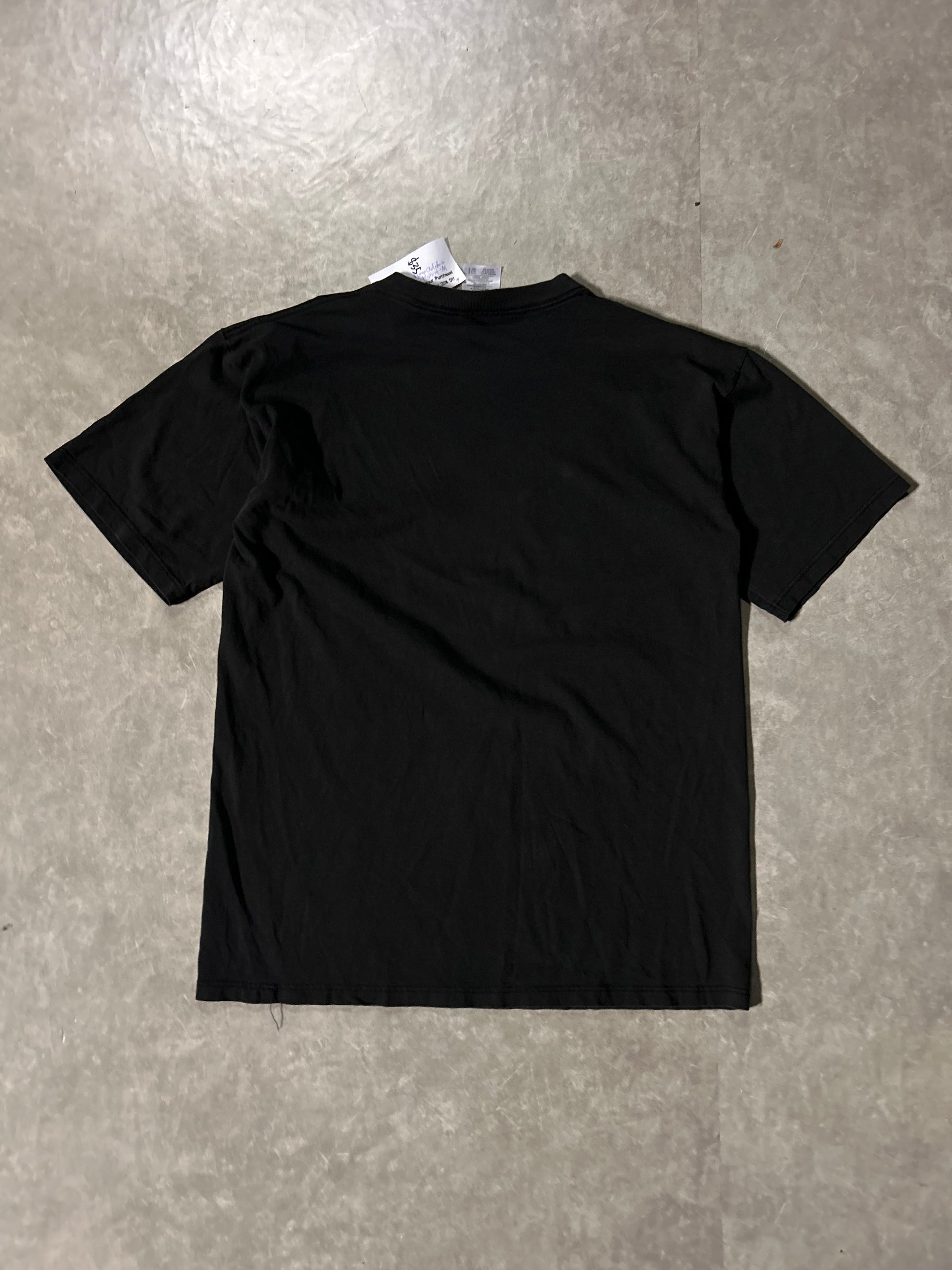 90's Vintage Adidas Red Logo Black T-Shirt Full Back View