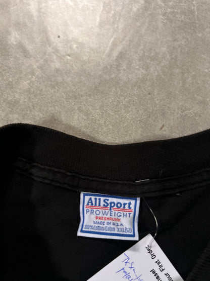 90's Vintage Alice Cooper Brutal Planet Black T-Shirt Tag Close Up Detail