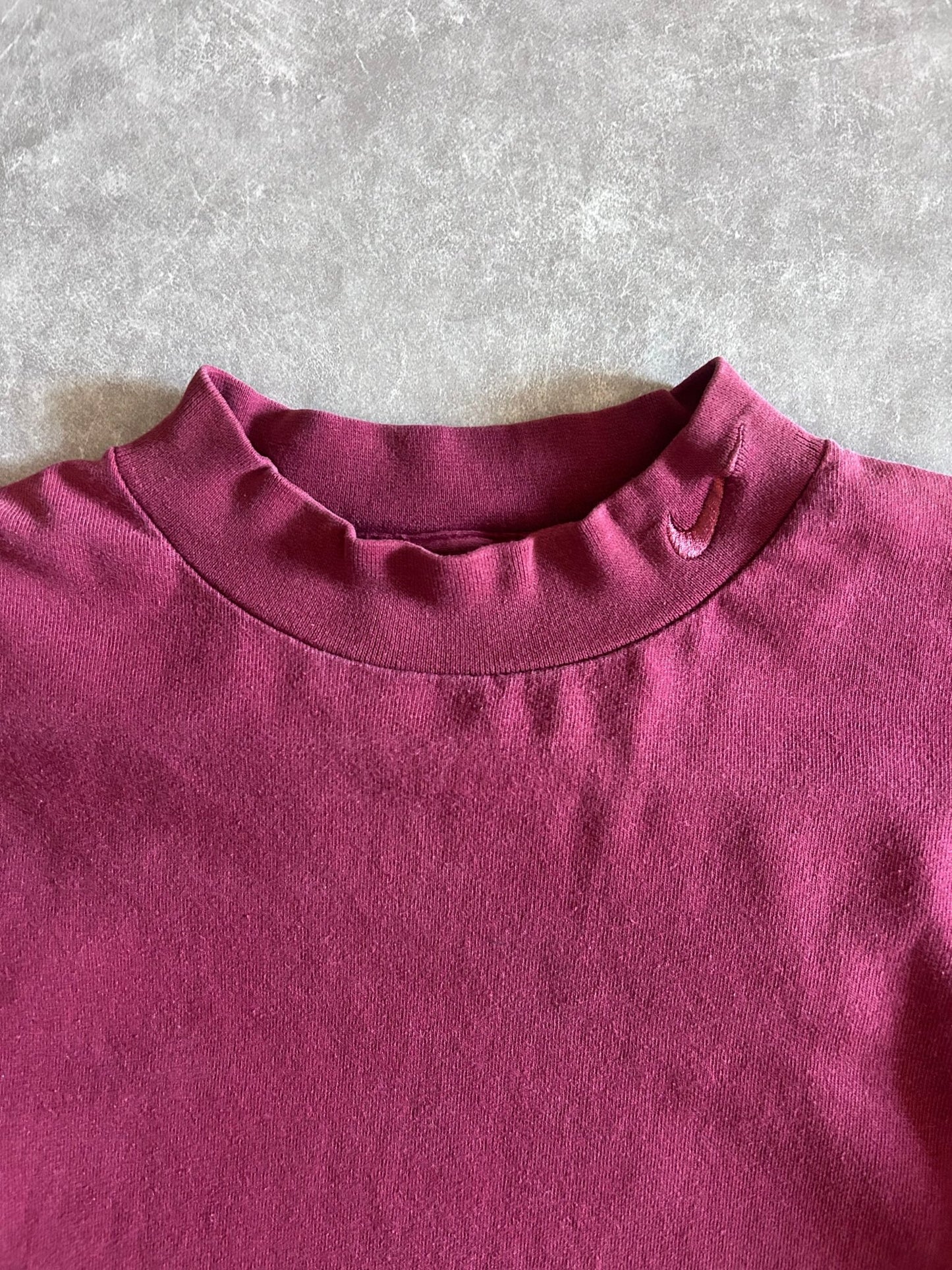 90s Vintage Nike Red Tonal Long Sleeve Shirt Size L - | Martin City Vintage