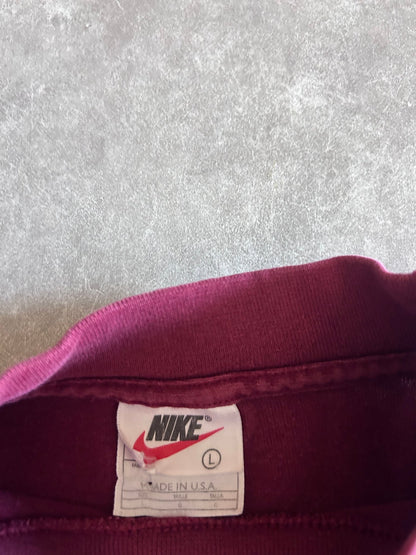 90s Vintage Nike Red Tonal Long Sleeve Shirt Size L - | Martin City Vintage
