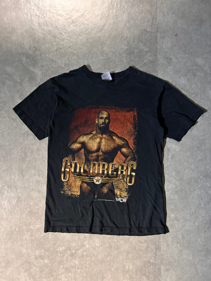 2000's Vintage Goldberg Graphic Black T-Shirt Full Front View