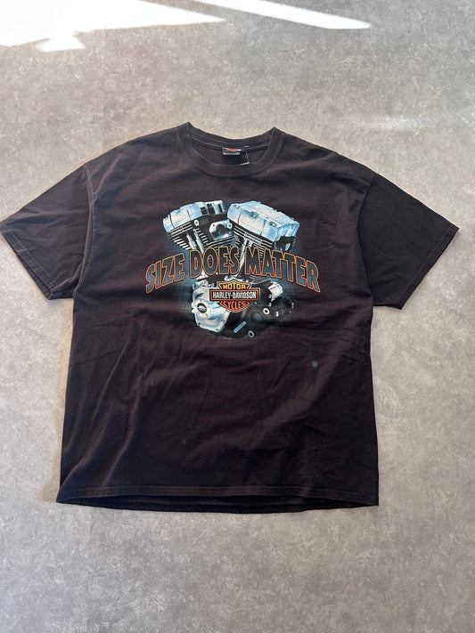 2009 Vintage Harley Davidson Size Matters Black T Shirt Size XL - | Martin City Vintage