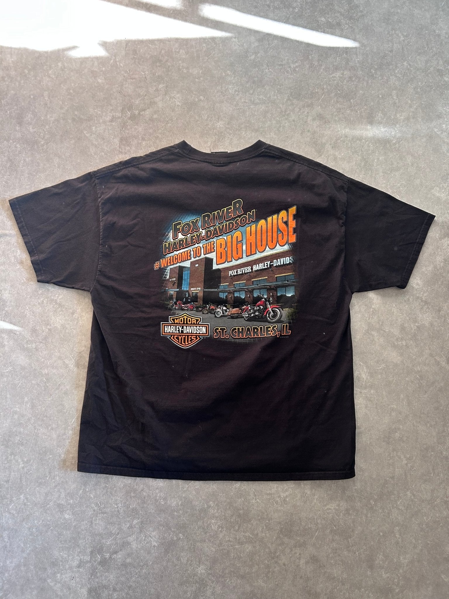 2009 Vintage Harley Davidson Size Matters Black T Shirt Size XL - | Martin City Vintage