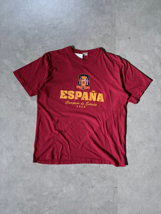 90's Vintage Spain Europe Champions Red T-Shirt -M - M | Martin City Vintage