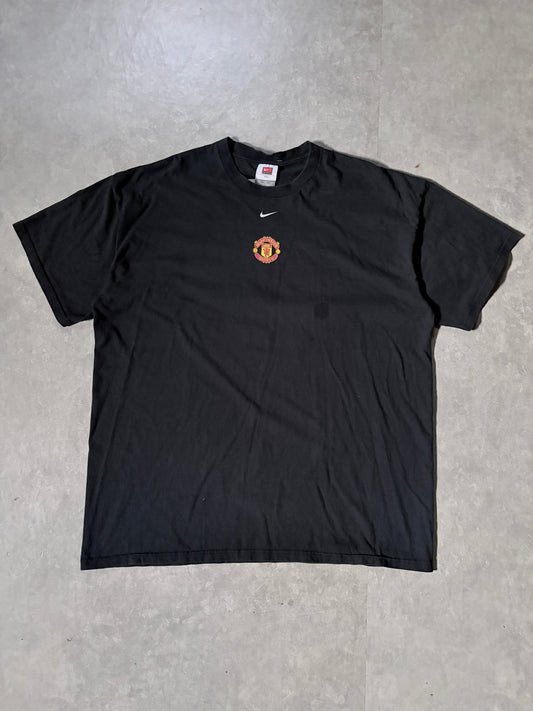 2000's Vintage Manchester United Soccer Black T-Shirt -XL - XL | Martin City Vintage