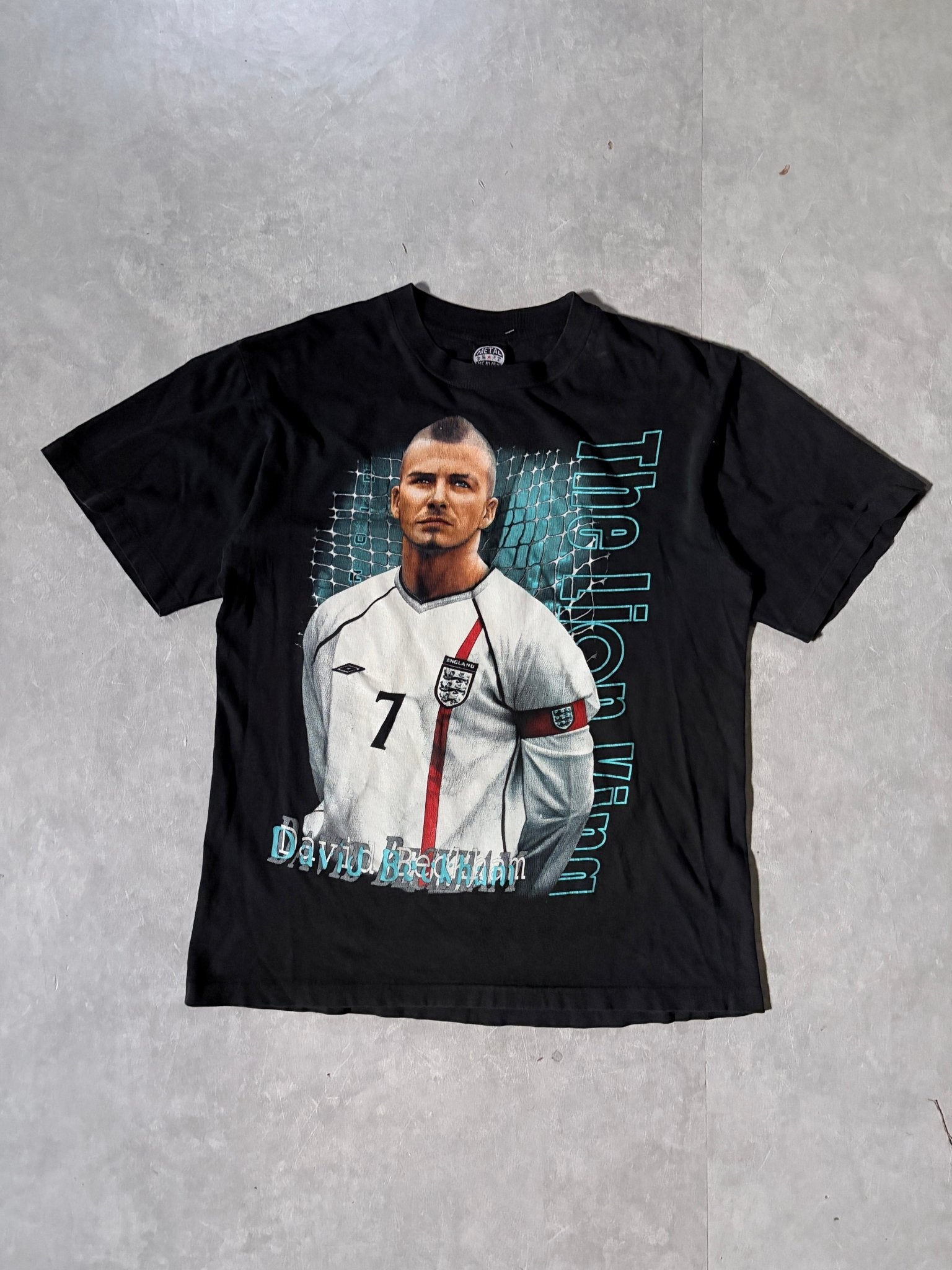 2000's Vintage David Beckham Fifa World Cup Black Rap T-Shirt - L - L | Martin City Vintage
